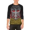 thumbnail image 1 of German Flag Eagle Crest Mens Raglan T Shirt, 1 of 1