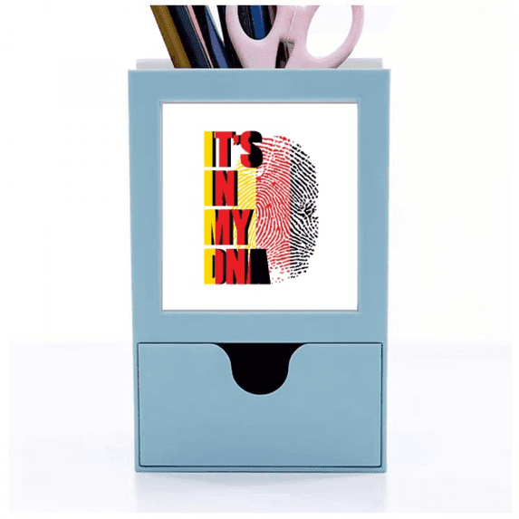 German Flag Fingerprint Gene Desk Supplies Organizer Pen Holder Card