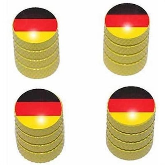 German Flag Germany BMW Tire Rim Wheel Aluminum Valve Stem Caps, Multiple Colors