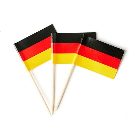German Flag Germany Small Toothpick Mini Stick Flags Decorations (100 pcs)