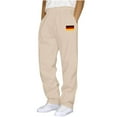 thumbnail image 1 of German Flag Print Streetwear Sweatpants Fashion Trend Elastic Waist Joggers Straight Leg Casual Pants, 1 of 4
