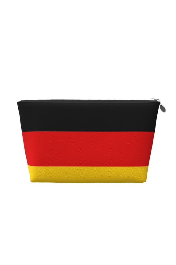 German Flag Purse Organizer Handbags Totes Leather Zipper Printing Bag For Women Travel Toiletry Bag
