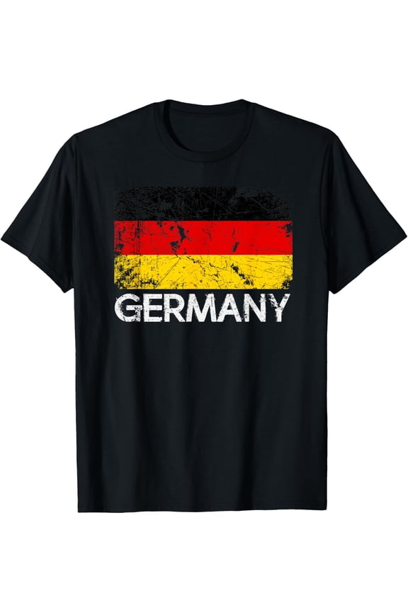 German Flag T-Shirt | Vintage Made In Germany Gift T-Shirt men and women can wear, black, white, gifts
