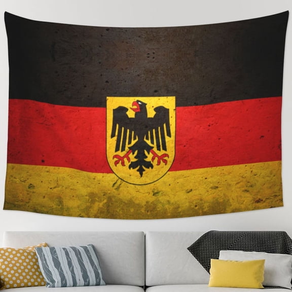 German Flag With The German Tapestry Home Decor Tapestry Living Room Bedroom Decoration Tapestry (90''L*60''W)