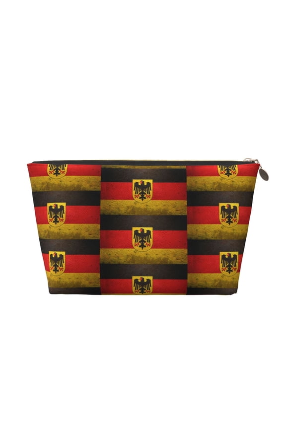 German Flag With The German Travel Handbag Leather Purse Organizer Tidy Bag Purse Toiletry Clutch For Women