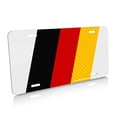 thumbnail image 1 of German Flag in Carbon Fiber Look Racing Style Aluminum Auto License Plate, 1 of 1