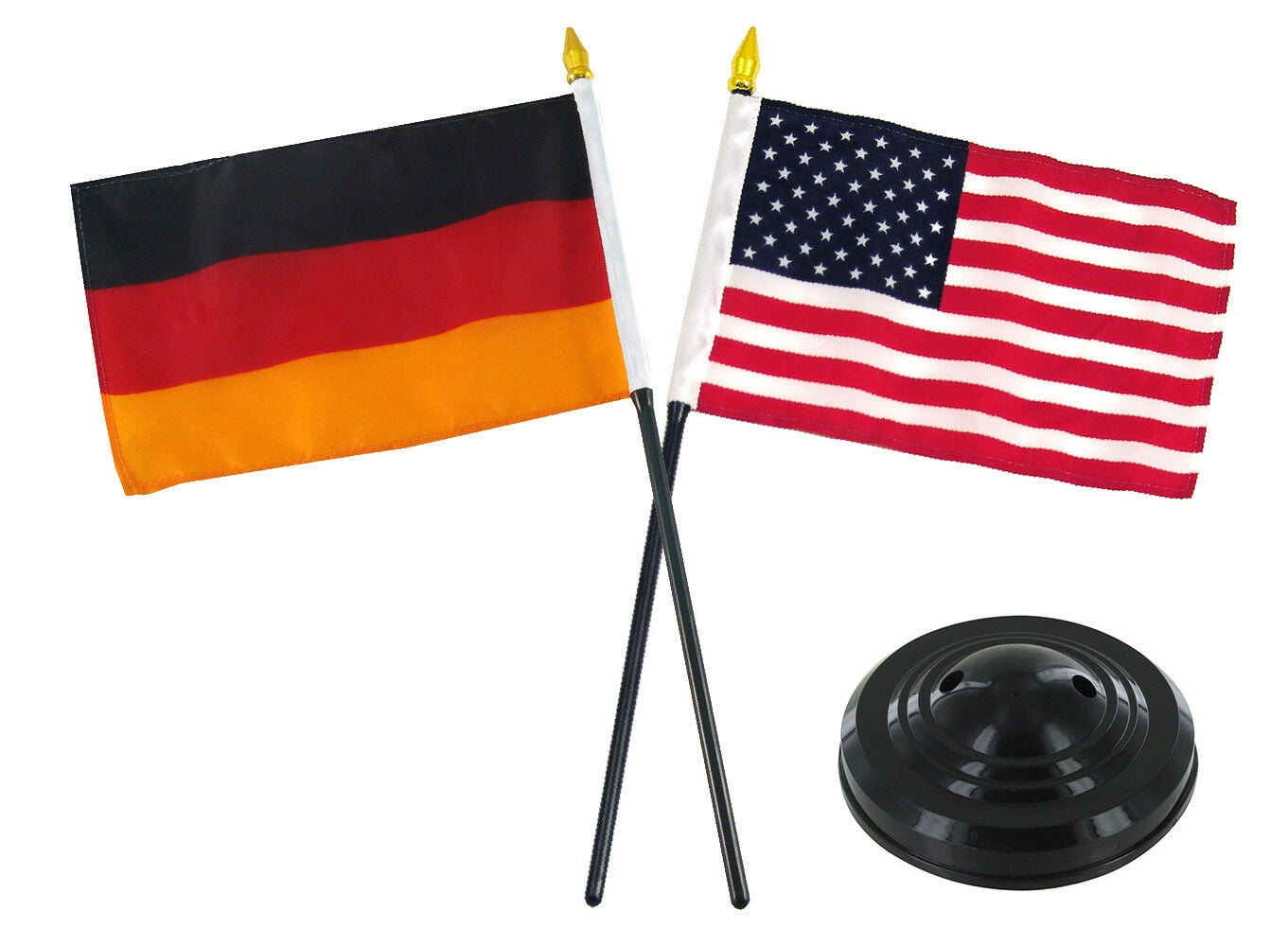 German Germany w/ USA America American Flag 4