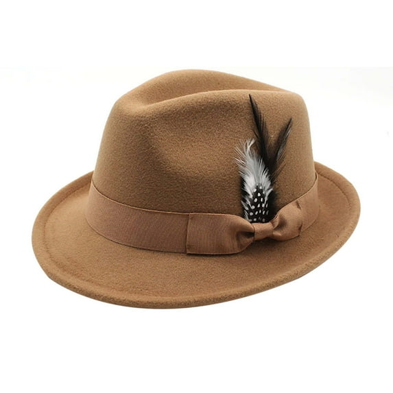 German Hat Traditional Fedora with Feather for Oktoberfest Outdoor Events Parties and Festivals - Stylish Bucket Hats for Men and Women