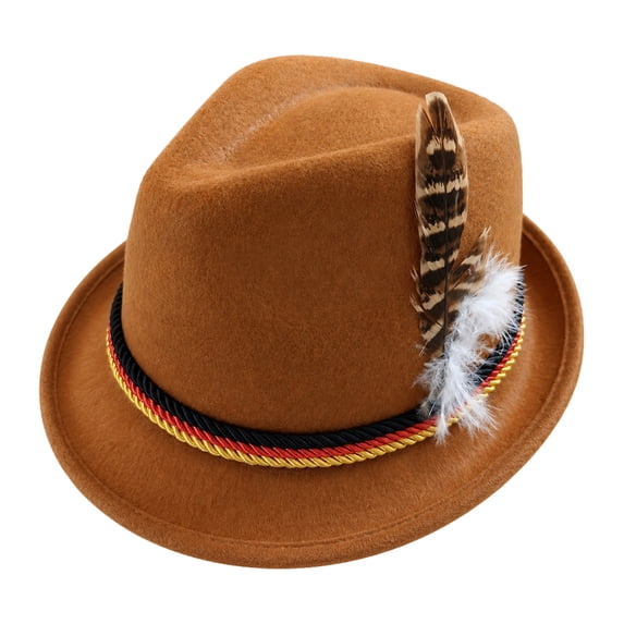German Hats for Men, Oktoberfest Hat, Oktoberfest Costume Accessory, Tyrolean Hat One Size