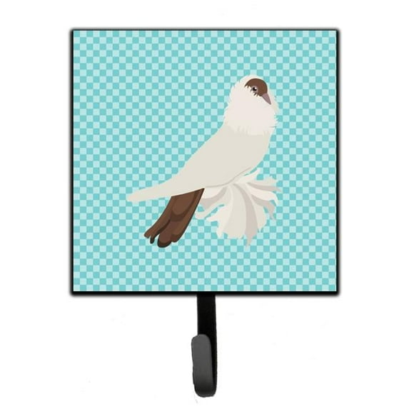 German Helmet Pigeon Blue Check Leash or Key Holder