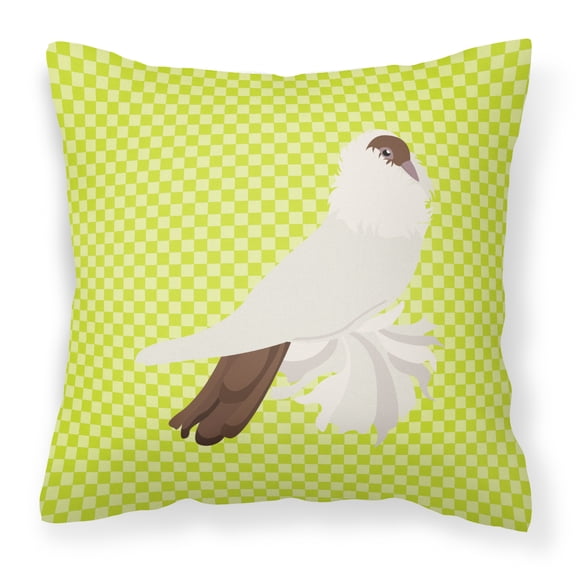 German Helmet Pigeon Green Fabric Decorative Pillow