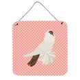 thumbnail image 1 of German Helmet Pigeon Pink Check Wall or Door Hanging Prints, 6 x 6 in., 1 of 1