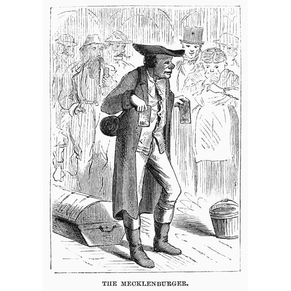 German Immigrant 1871. Na Native Of Mecklenburg Germany Recently Arrived At Castle Garden New York City. Wood