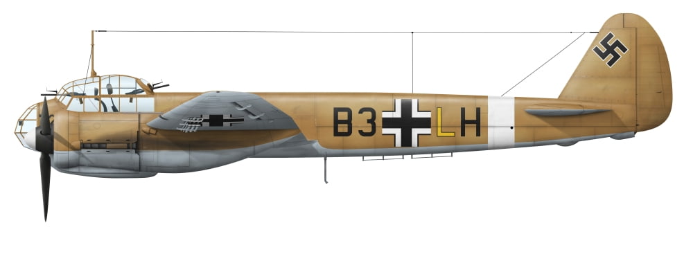 German Junkers Ju-88A-4 combat aircraft Canvas Art - InkwormStocktrek Images (46 x 18)