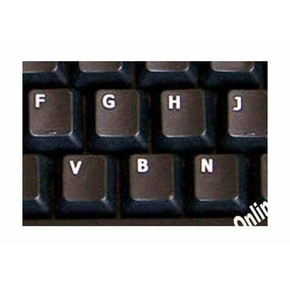 German Keyboard Sticker For Computer Non Transparent Black Background