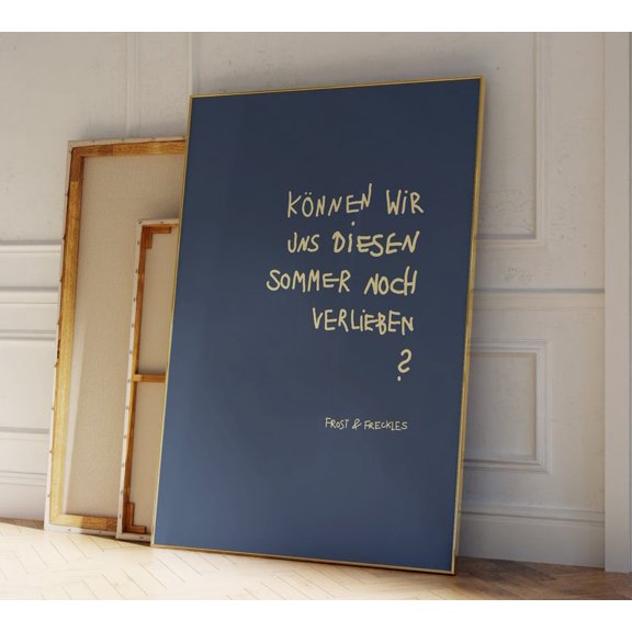 German Love Quote Minimal Unframed Paper Print