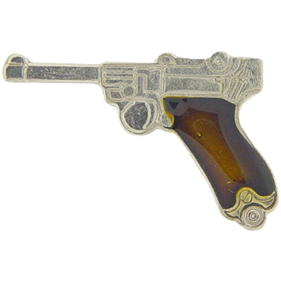 Eagle Emblems P64487 Pin - Gun, 9 mm Luger, Silver - 1.125 in.