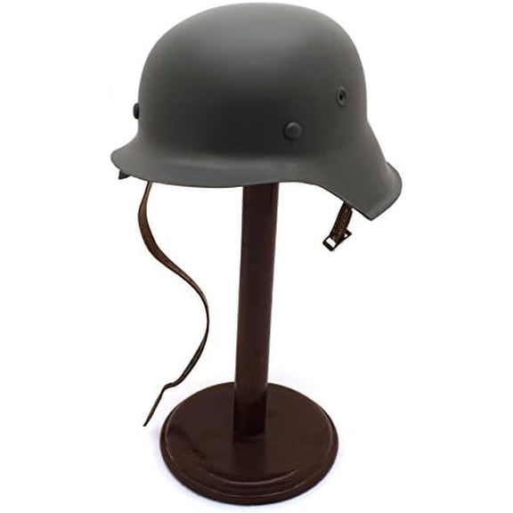 German M-35 Helmet w/Leather Lining & Helmet Stand$$Other