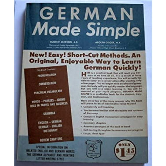 Pre-Owned German Made Simple (Paperback) 9780385001298