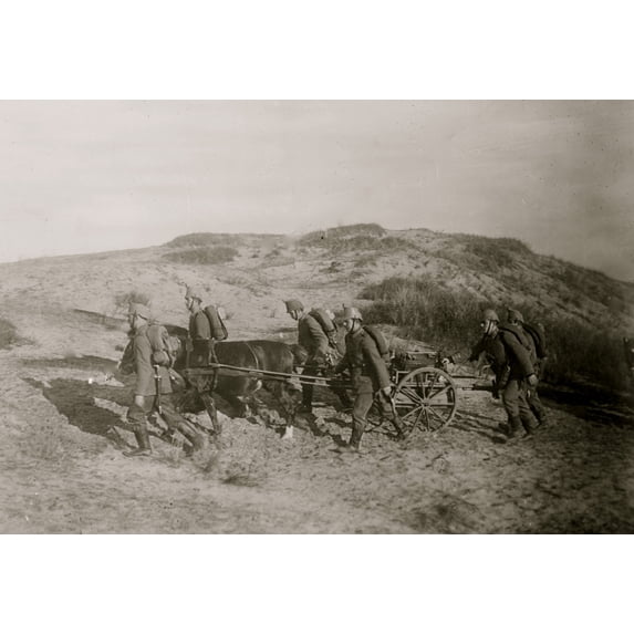 German Marine Infantry Patrol -- Belgium Poster Print (18 x 24)
