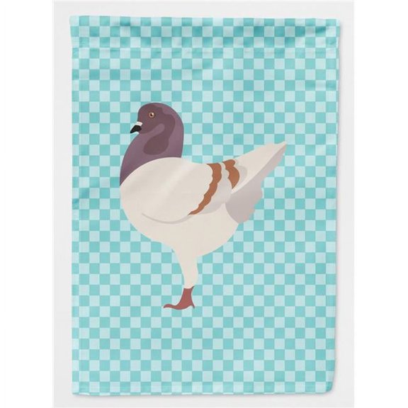 German Modena Pigeon Blue Check Garden Flag