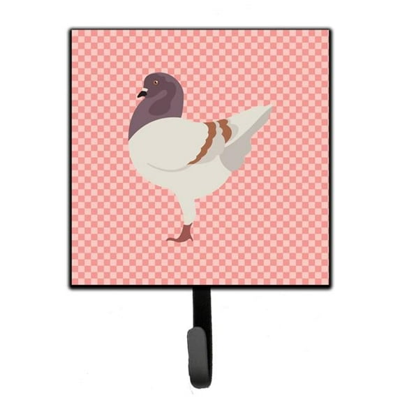 German Modena Pigeon Pink Check Leash or Key Holder