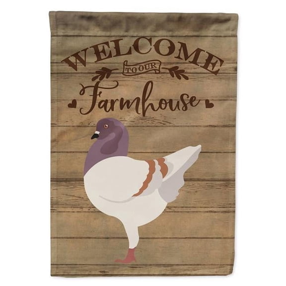 German Modena Pigeon Welcome Canvas House Flag - 28 x 0.01 x 40 in.