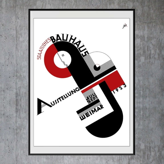 German Modernism Bauhaus 1923 Exhibition Geometric Structural Art Version Beta, Unframed Poster