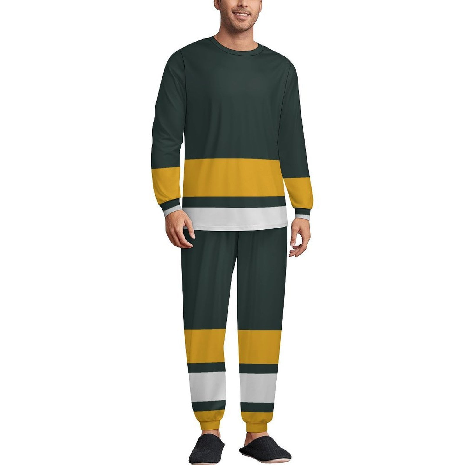 German National Flag Pajamas Men Home Suit Winter Long Sleeve 2 Piece ...