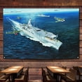 thumbnail image 1 of German Navy Aircraft Carrier DKM Peter Strasser Battleship Wall Art Banners Hanging Flags Wall Chart Warship Military Art Poster Canvas Print Art Painting Room Office Home Decor Tapestry,38X57 inches, 1 of 6