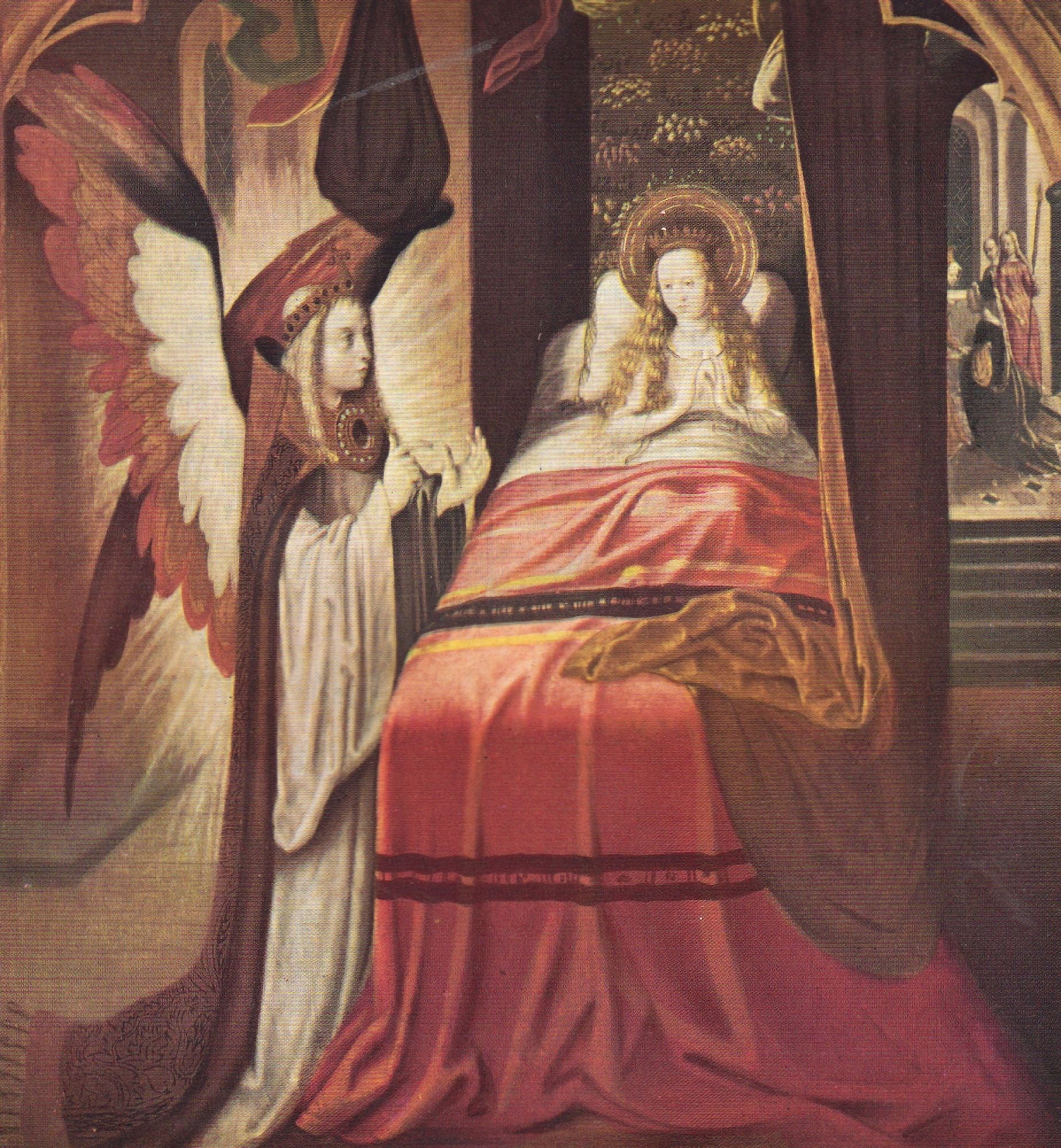 German Painting The Angel appears to St Ursula c1500 Canvas Art - Master of St Ursula (18 x 24)