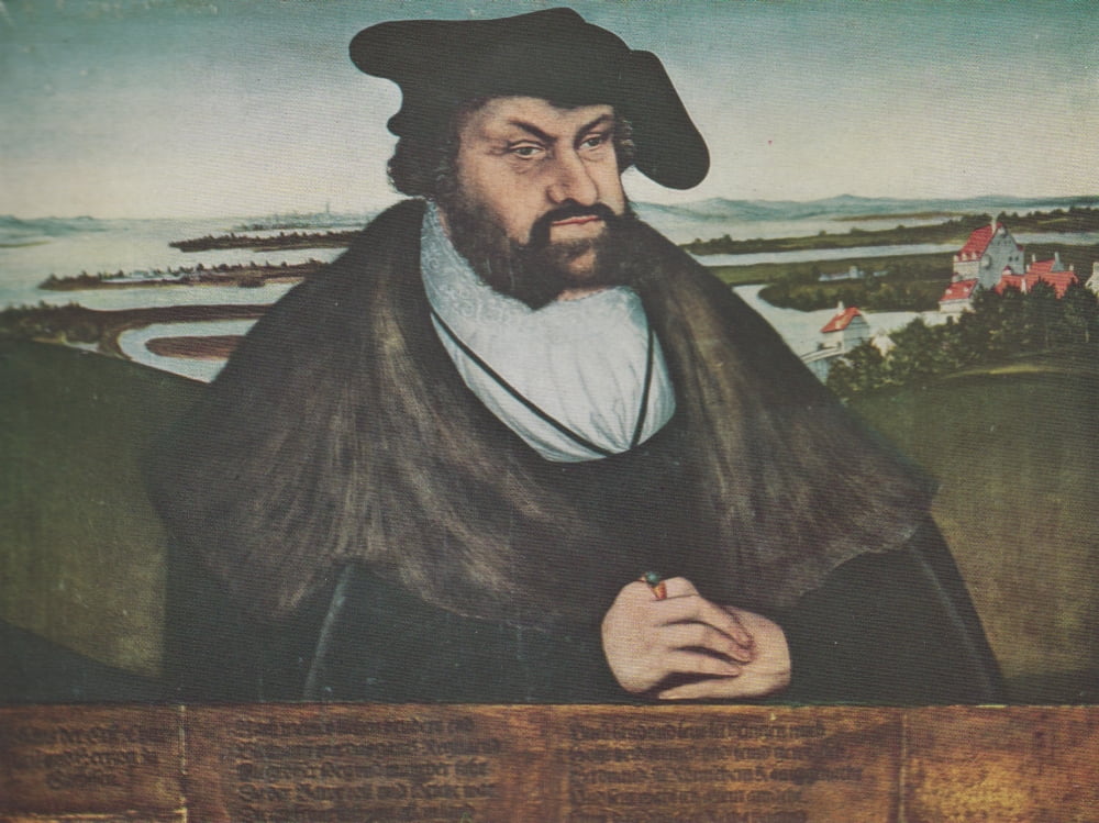 German Painting The Elector of Saxony 1532 Canvas Art - Lucas Cranach (18 x 24)