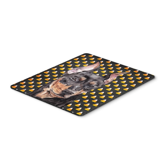 "German Pinscher Candy Corn Halloween Mouse Pad Hot Pad or Trivet"