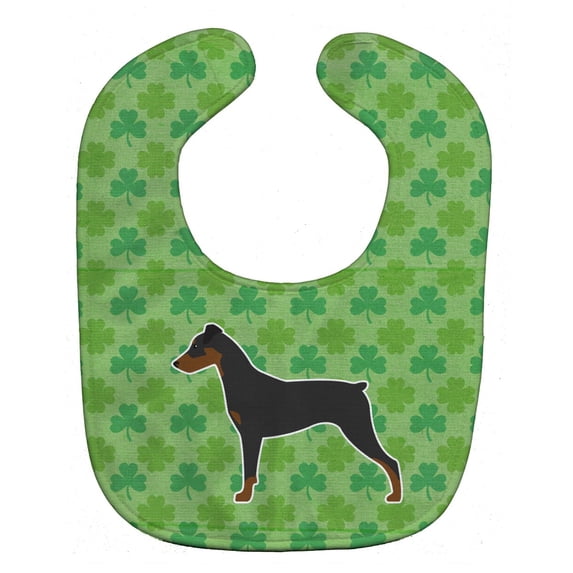 German Pinscher Shamrocks Baby Bib