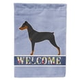 thumbnail image 1 of German Pinscher Welcome Flag Canvas House Size, 1 of 4