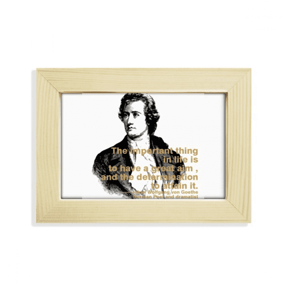German Poet Dramatist Goethe Desktop Decorate Photo Frame Picture Art Painting 5x7 inch