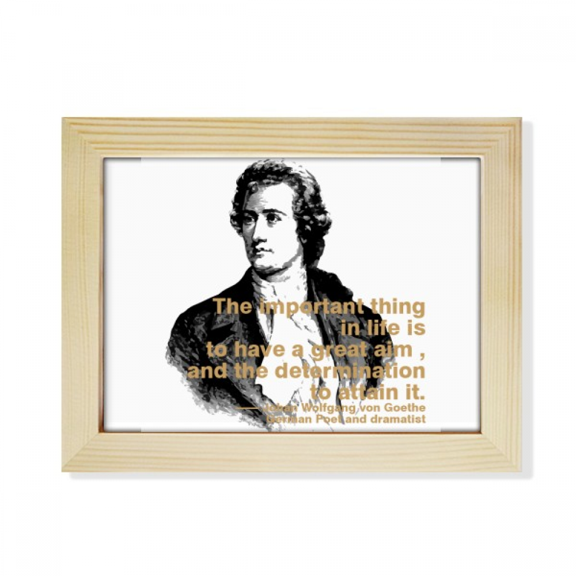 German Poet Dramatist Goethe Desktop Photo Frame Picture Art Decoration Painting 6x8 inch