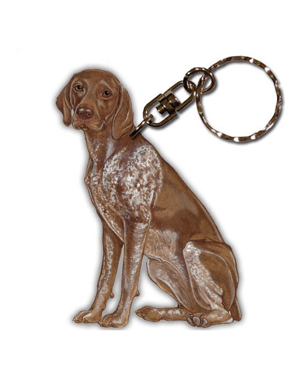 German Pointer Keychain, Souvenir Key Holder, Dog Charm Tag, Pet Key Rings Craft Ornaments, Wooden Die-Cut
