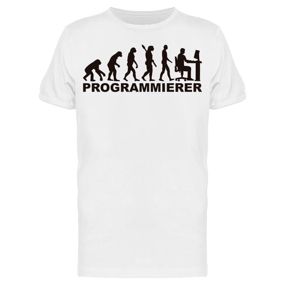 German Programmer Evolution T-Shirt Men -Image by Shutterstock, Male XX-Large