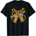 thumbnail image 1 of German Prost Cheers Beer Drinking Tshirt distressed design, 1 of 3