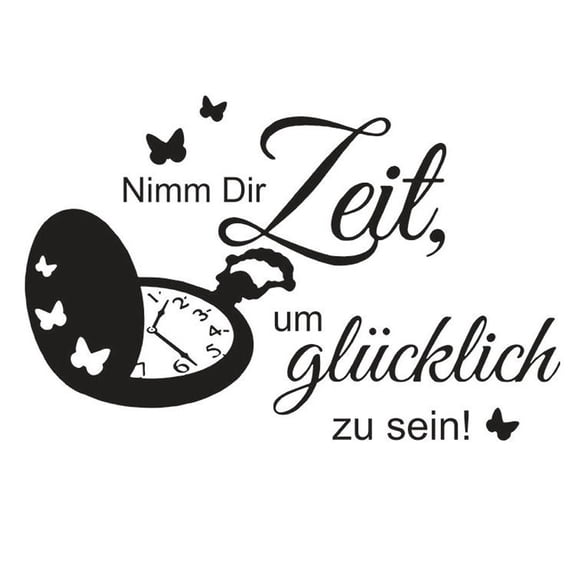 German Quote Wall Sticker Decal for  Living Room Bedroom Sturdy Home Art Decor