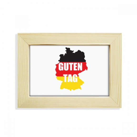 German Salutation Hello Map Outline Desktop Decorate Photo Frame Picture Art Painting 5x7 inch