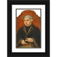 thumbnail image 1 of German School 13x18 Black Ornate Wood Framed Double Matted Museum Art Print Titled - Portrait of a Cleric with a Rosary (circa 1540), 1 of 5