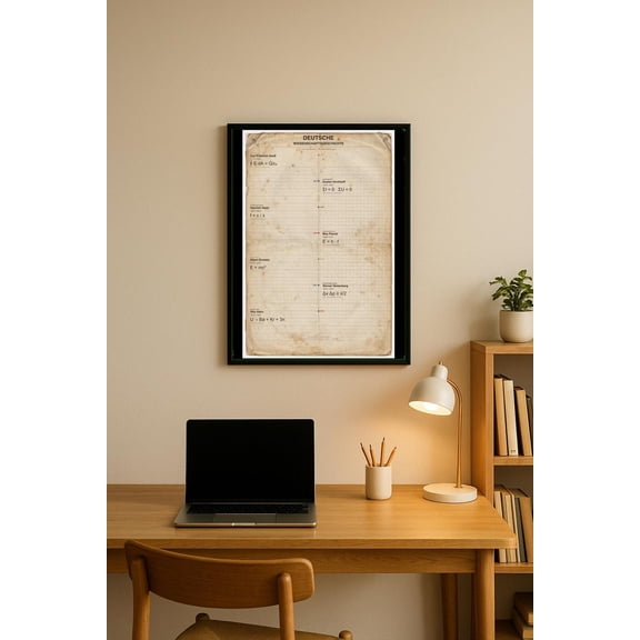 German Science History Timeline Wall Art Print, Unframed Paper Poster 8x10in