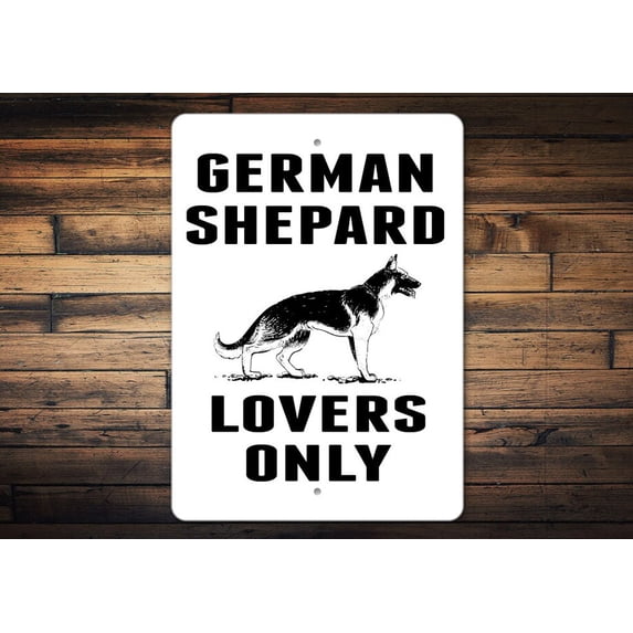 German Shepard Dog Sign Simple Dog Gift Dog Lover Gift German Shepard Gift Decor For Dogs Dog Owner Gift German Shepard Owner Gift - Size: 12 x 16 Inches