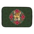 thumbnail image 1 of German Shepherd #2 Poinsetta Wreath Dish Drying Mat, 1 of 7