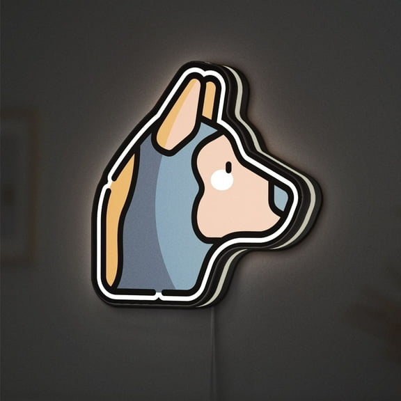 German Shepherd 3D Novelty Light Box, Protective Dog Breed Lamp Decor for Pet Owners, Animal Lovers and Dog Room Decor (Width 8 inch, 20cm)