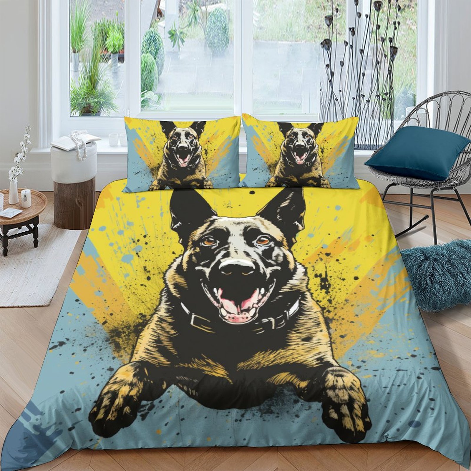 German Shepherd 3D Printed Quilt Cover Bedding Set Comforter Covers