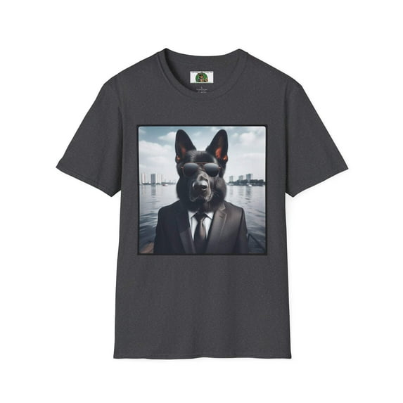 German Shepherd Agent Dog Single Image of Dog Unisex Softstyle T-Shirt