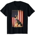 thumbnail image 1 of German Shepherd American Flag shirt Independence 4th of July T-Shirt, 1 of 3